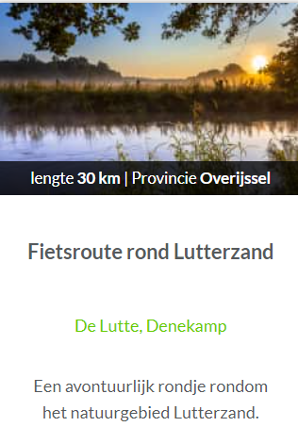 fietsroute rond Lutterzand