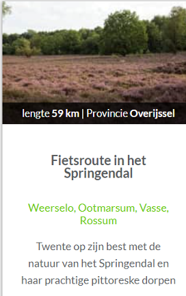 Fietsroute in het Springendal